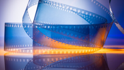 abstract colored background with film strip