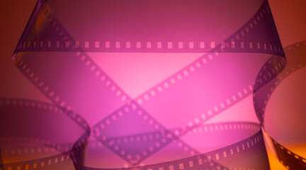 abstract colored background with film strip