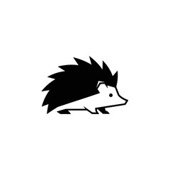 Stylized Hedgehog Illustration A Minimalist Design for Nature Lovers.