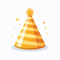 Vibrant Striped Party Hat with Festive Confetti Design Perfect for Celebrations, Birthdays, and Joyful Events