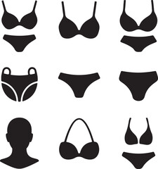 silhouette Bra and panty silhouette design