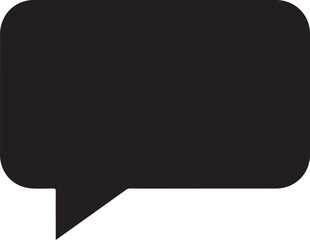 message chat bubble icon on white background Black silhouette