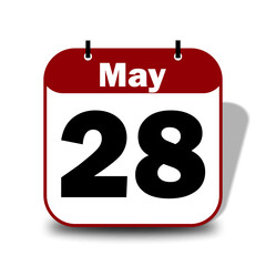 28 May Date Calendar