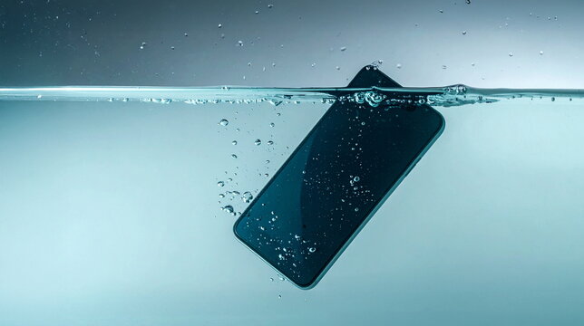 水没したスマートフォンのトラブルイメージ　スマホの故障
