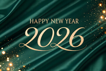 Elegant Green Gold 2026 New Year