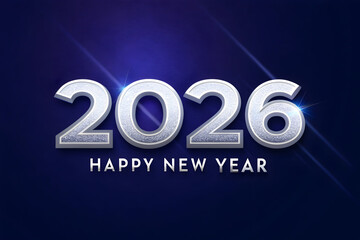 Blue Neon 2026 New Year