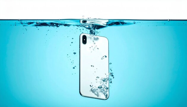 水没したスマートフォンのトラブルイメージ　スマホの故障