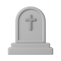 Obraz premium PNG 3D tombstone, element illustration, transparent background