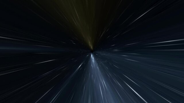 Abstract dark background with bright light streaks converging towards a central vanishing point effect 100