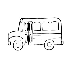 bus isolated on white