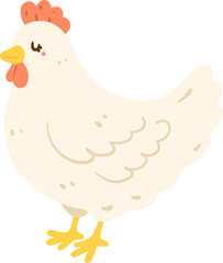 Cute Cream Chicken Graphic