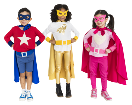Little superhero png element, transparent background
