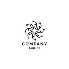 People reaching stars unity logo template