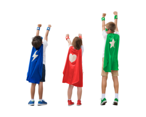 Png Superhero kids, transparent background