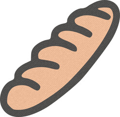Fresh Bread Loaf Simple Soft Icon
