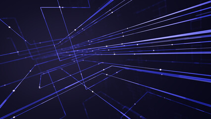 Digital abstract background with intersecting blue and purple lines