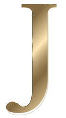 Letter j png gold metallic font, transparent background