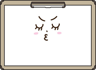 怒り・困り表情のバインダー・署名板キャラクター