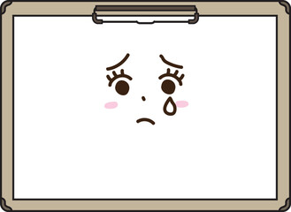 涙を流す悲しいバインダー・署名板キャラクター