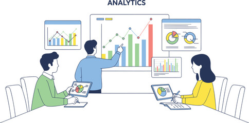 Fototapeta premium Collaborative Data Analysis and Business Insights