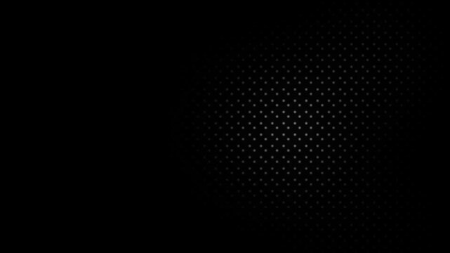 Dark tech mesh background animation, metallic dotted texture, futuristic grid pattern, soft light reveal on black, modern tech surface design, abstract digital backdrop for high-tech scenes and clean