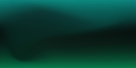 Abstract dark green, tosca, and black gradient color background. Blank space mesh presentation.