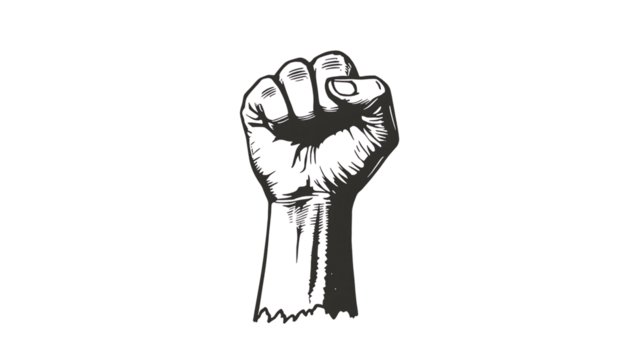Raised Fist Symbol of Solidarity and Resistance