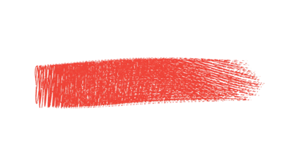 Red brush stroke isolated on black background