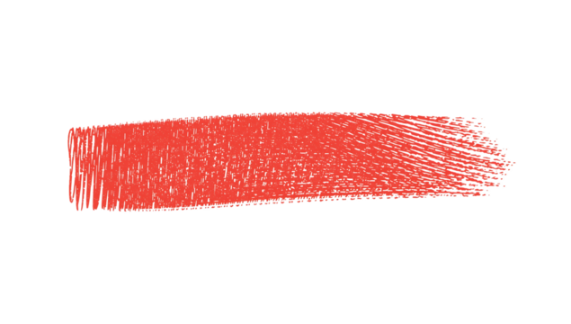 Red brush stroke isolated on black background