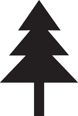 Obraz premium Geometric Minimal Pine Tree Silhouette Vector | Sharp Triangular Modern Design