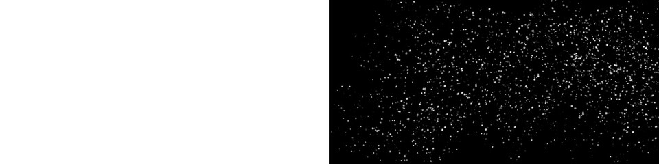 Falling Snow and Snowflakes Overlay on Transparent Background