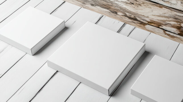 White rectangular drawer packaging mock up balanced li deef