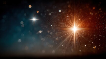 Fototapeta premium Experience the magic of a brilliant starlight display, a beautiful cosmic event that brings a sense of wonder and peace, perfect for holiday greetings