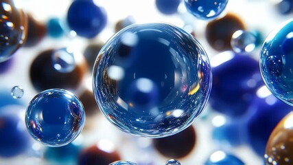 Abstract Colorful Spheres Floating Background Animation, Perfect for Motion Graphics and Visual