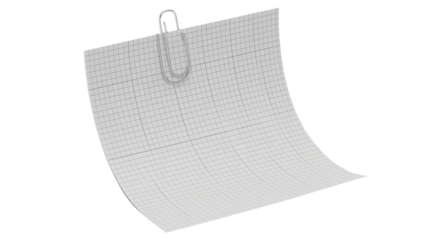 Paper secured with metal clip for organization and planning tasks