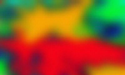 Bright Abstract Blurred Background with Red, Yellow, and Green Color Splashes, Vibrant Texture