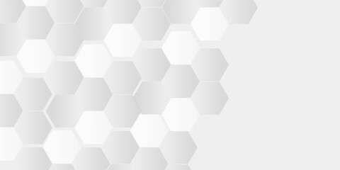 Hexagon grey and white on grey dominated background. Digital hexagon design. Suitable for presentation, banner, brochure, layer, invitation, backdrop. Vector EPS10