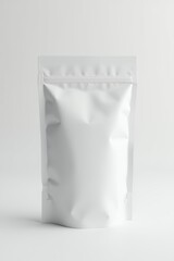 Blank White StandUp Pouch Mockup for Product Packaging.