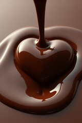 Chocolate Heart A Decadent Display of Love and Indulgence.