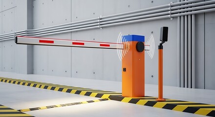 Automated barrier gate system controlling access in a parking area