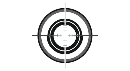 Precision target scope with crosshairs for accuracy and goals