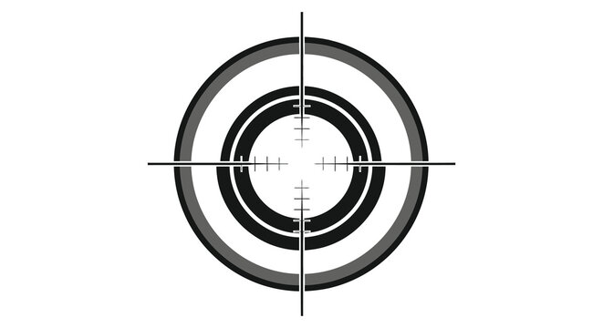 Precision target scope with crosshairs for accuracy and goals