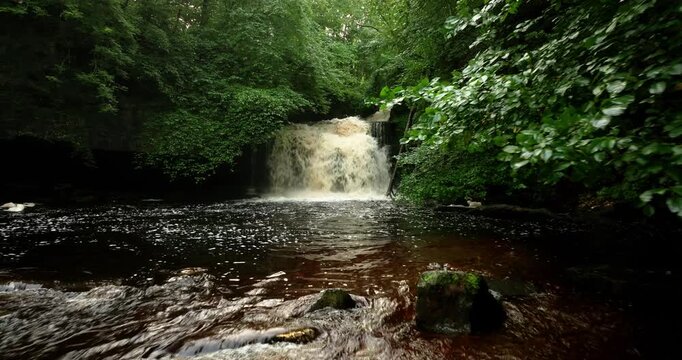 Waterfall in full spate