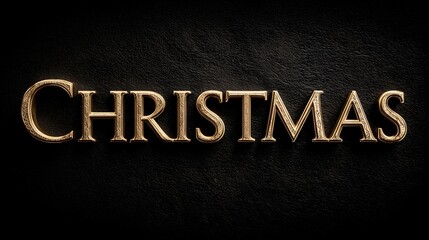 Elegant serif typography showcases the word Christmas against a textured dark background