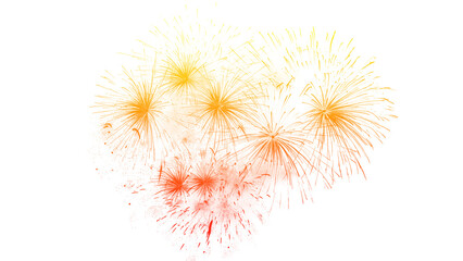 Obraz premium Multiple fireworks against the deep black sky. Bright display of the fireworks 