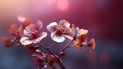 Delicate Orchid Blossoms with Soft Bokeh Background.