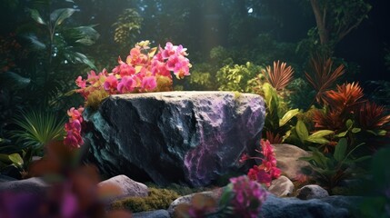 Enchanting Underwater Scene with Vibrant Coral and Lush Greenery.