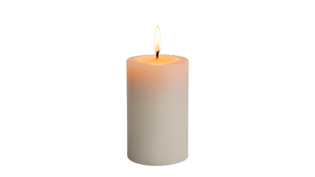 Warm glowing candle flame creating peaceful ambiance for relaxation and meditation