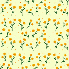 Floral Seamless Pattern For Design And Textile Use