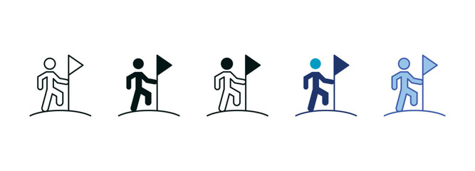 Success Icon Set Consisting of Multiple Styles Vector Illustration